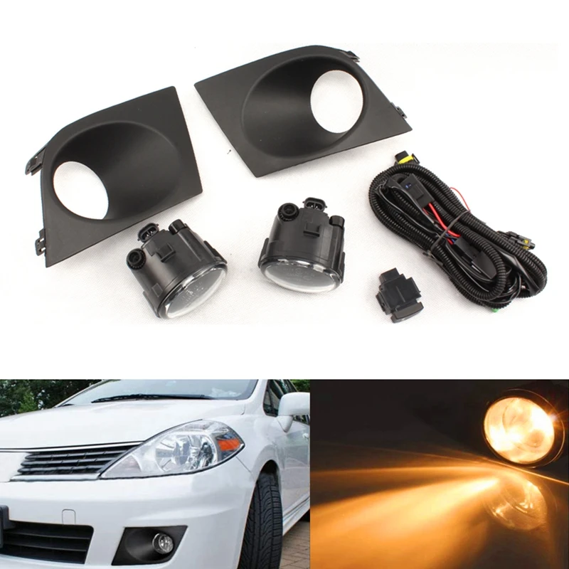 Car Front Bumper Grille H11 Fog Light Bulb With Switch Wire Fog Lamps Assembly For Nissan Versa 2009-2013
Car Front Bumper Grille H11 Fog Light Bulb With Switch Wire Fog Lamps Assembly For Nissan Versa 2009-2013