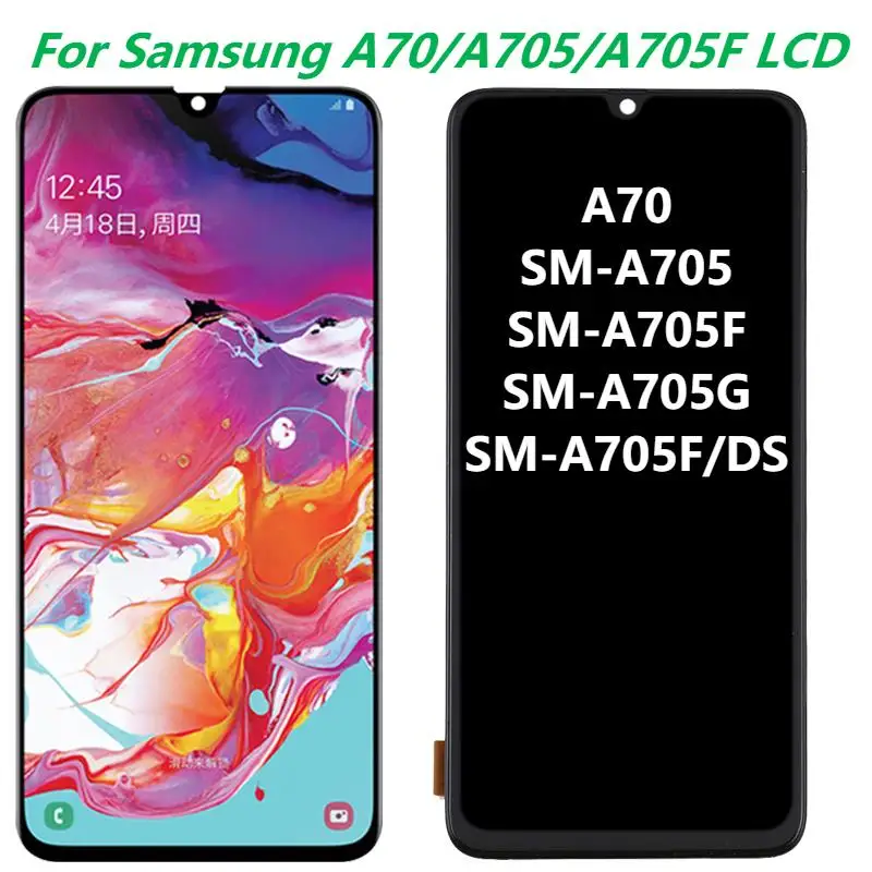 Оригинальный ЖК-дисплей 6,7 дюйма с рамкой для Samsung Galaxy A70 2019, ЖК-дисплей с сенсорным цифровым преобразователем для замены экрана
Оригинальный ЖК-дисплей 6,7 дюйма с рамкой для Samsung Galaxy A70 2019, ЖК-дисплей с сенсорным цифровым преобразователем для замены экрана