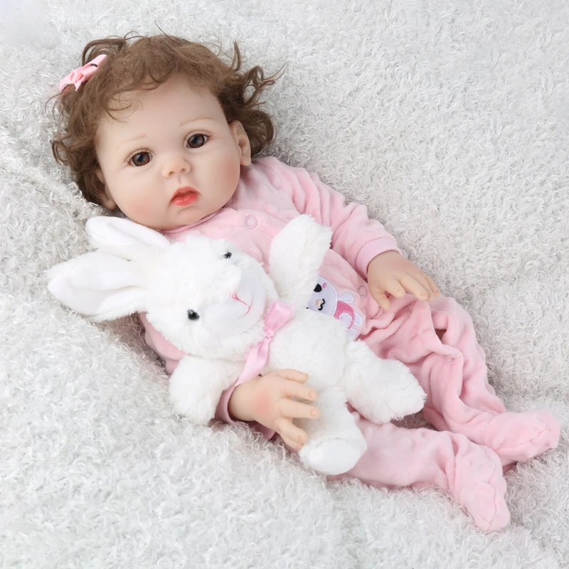 18 inches Full Body Silicone Waterproof Reborn Doll Hand-Detailed Painting with Visible Veins Lifelike 3D Skin Tone Gift
18 inches Full Body Silicone Waterproof Reborn Doll Hand-Detailed Painting with Visible Veins Lifelike 3D Skin Tone Gift