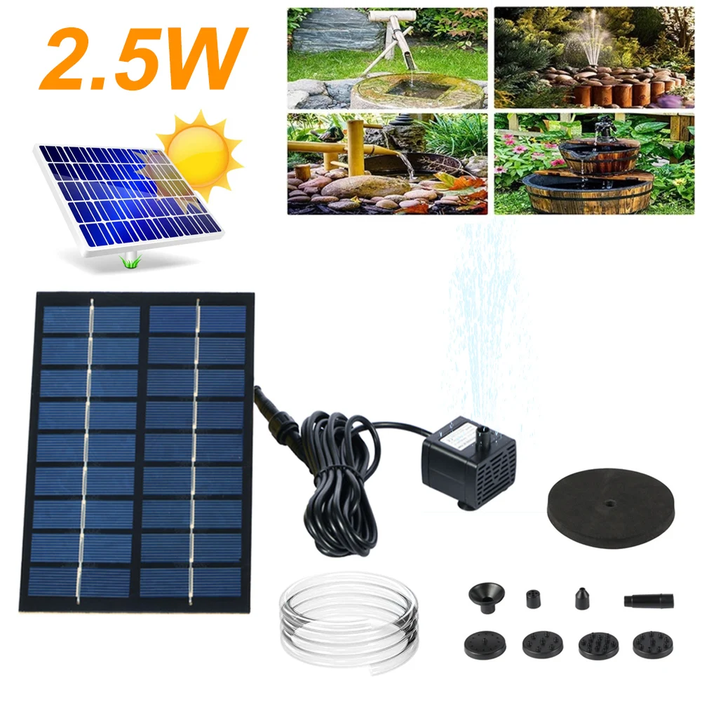 Universal Solar Fountain Pump Floating Solar Powered Water Fountain With 6 Nozzles Solar Powered Pump For Bird Bath Garden Pools
Universal Solar Fountain Pump Floating Solar Powered Water Fountain With 6 Nozzles Solar Powered Pump For Bird Bath Garden Pools