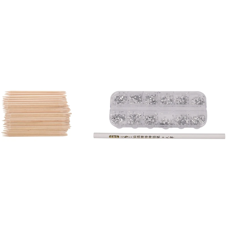 100 X Wooden Stick With Lace Nail Art Nail Care Skin Color & 3000Pcs 3D Acrylic 2Mm Rhinestones Gems Studs + Pen, White
100 X Wooden Stick With Lace Nail Art Nail Care Skin Color & 3000Pcs 3D Acrylic 2Mm Rhinestones Gems Studs + Pen, White