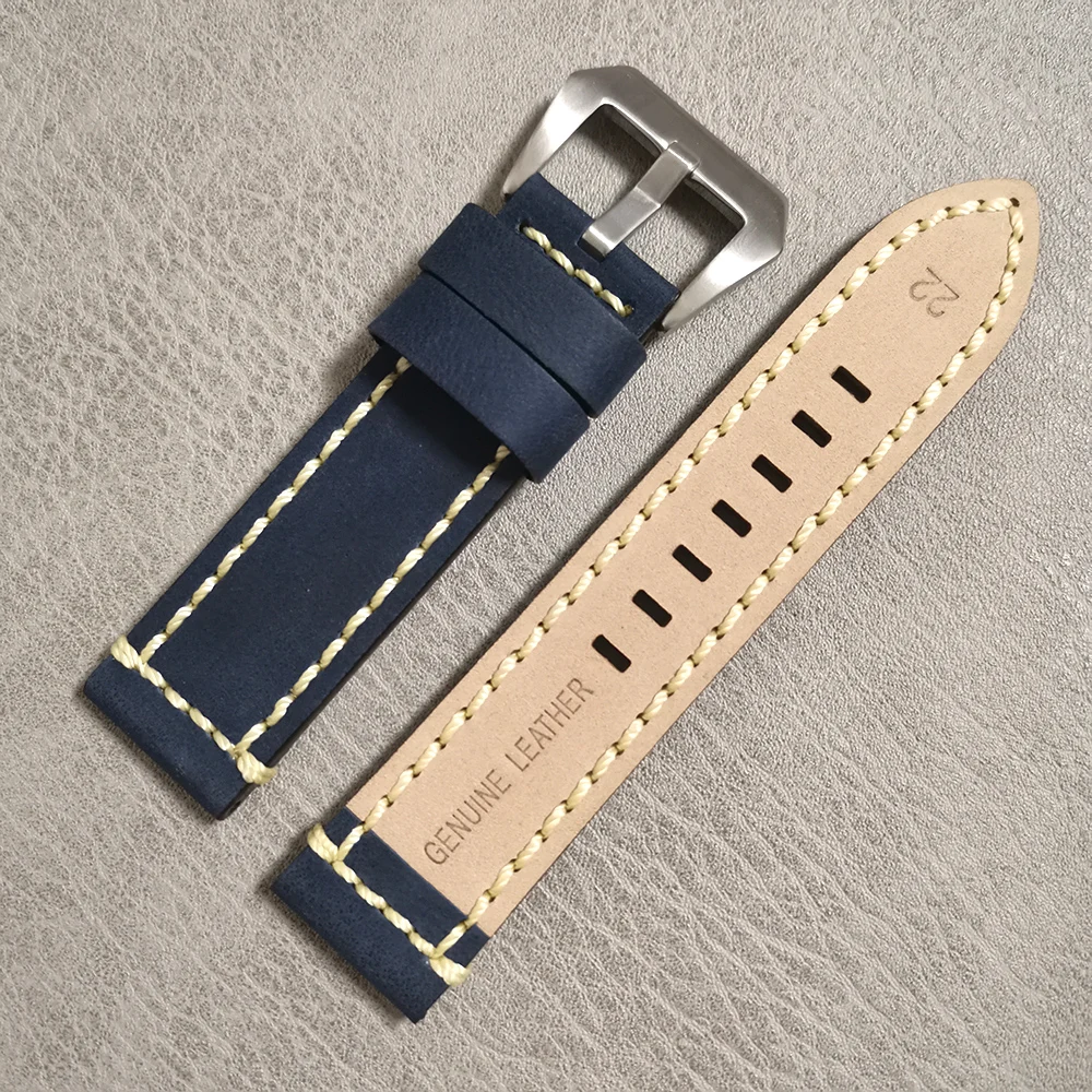 Genuine Leather Watchband Men Casual Bracelet belt 20MM 22MM 24MM Wrist Watch Strap Black Blue Watchbands Bracelet Metal Buckle
Genuine Leather Watchband Men Casual Bracelet belt 20MM 22MM 24MM Wrist Watch Strap Black Blue Watchbands Bracelet Metal Buckle