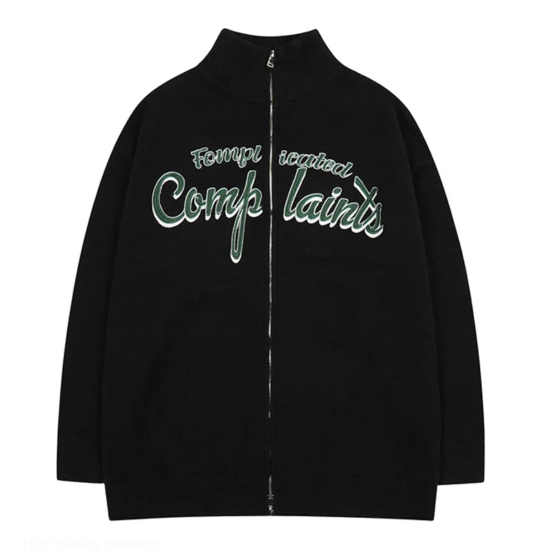 Mens Cardigan Streetwear Letter Embroidery Knitted Jumpers s 2023 Autumn Harajuku Casual Sweater Coats
Mens Cardigan Streetwear Letter Embroidery Knitted Jumpers s 2023 Autumn Harajuku Casual Sweater Coats