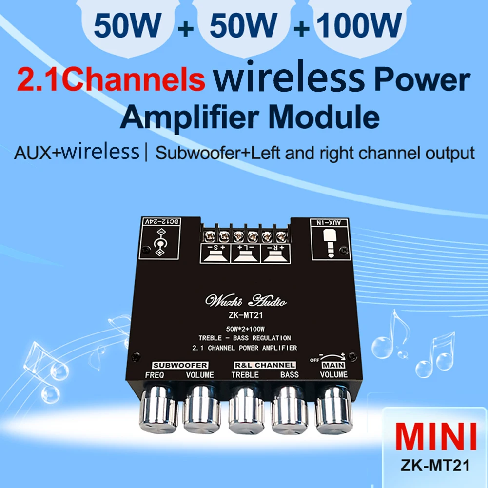 2x50W+100W 2.1 Channel Subwoofer Digital Power Amplifier Board AUX 12V 24V Audio Stereo Bluetooth-compatible Bass Amp for Home
2x50W+100W 2.1 Channel Subwoofer Digital Power Amplifier Board AUX 12V 24V Audio Stereo Bluetooth-compatible Bass Amp for Home