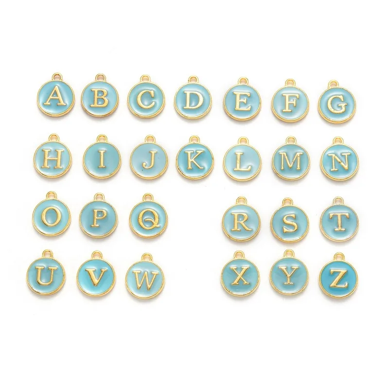 26pcs/set Small Alloy Enamel Charms Pendants Enamelled Sequins Flat Round with Alphabet Letter A~Z for Jewelry Making 14x12x2mm
26pcs/set Small Alloy Enamel Charms Pendants Enamelled Sequins Flat Round with Alphabet Letter A~Z for Jewelry Making 14x12x2mm