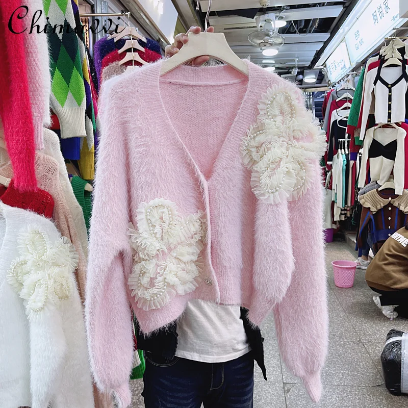 Женский трикотажный свитер с рукавами-фонариками, изысканный разноцветный свитер с V-образным вырезом и цветами в Корейском стиле, весна 2022
Женский трикотажный свитер с рукавами-фонариками, изысканный разноцветный свитер с V-образным вырезом и цветами в Корейском стиле, весна 2022