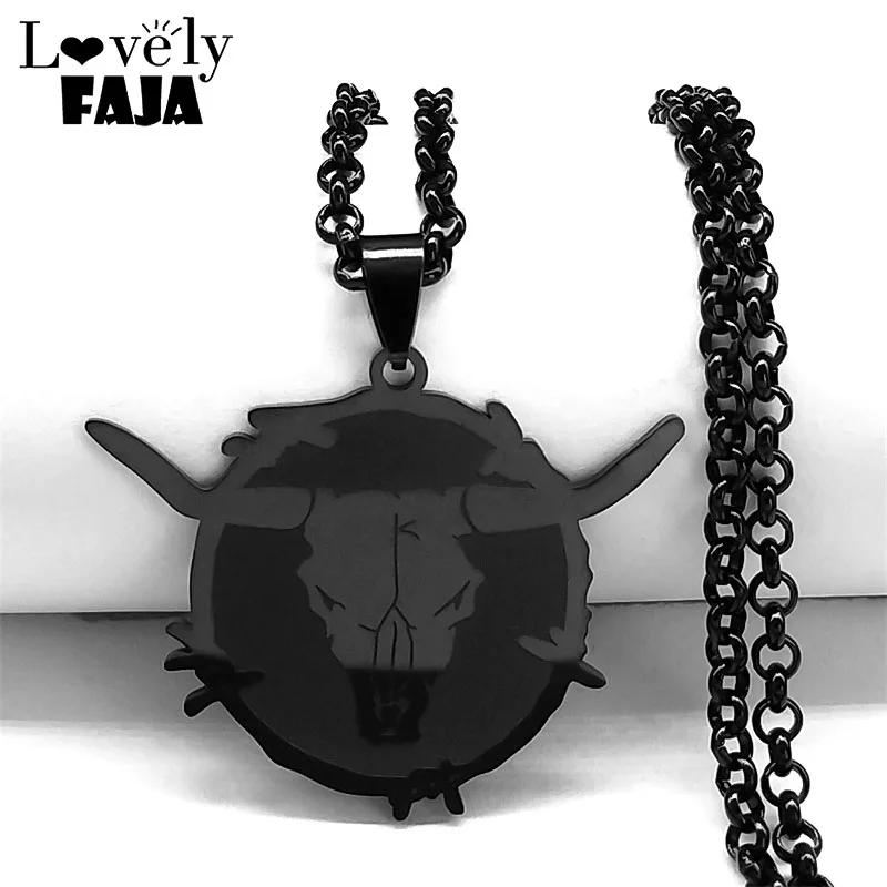 Gothic Bull Head Pendant Necklace Chain for Men Creative Punk Rock Stainless Steel Amulet Necklaces Viking Jewelry Gift N2355S03
Gothic Bull Head Pendant Necklace Chain for Men Creative Punk Rock Stainless Steel Amulet Necklaces Viking Jewelry Gift N2355S03