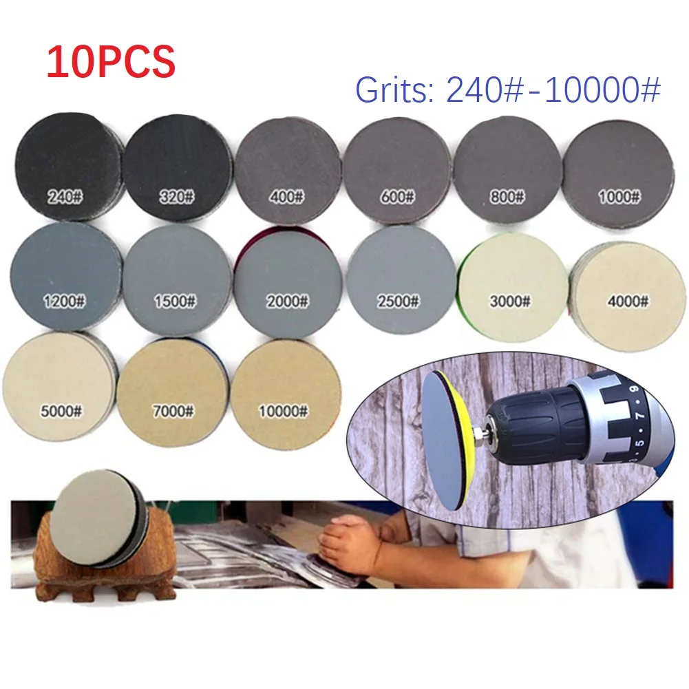 10x 3 Inch 75mm Sanding Discs Silicon Carbide Sanding Discs Wet/Dry Sanding Sandpaper 240-10000 Disc Water Abrasive Paper
10x 3 Inch 75mm Sanding Discs Silicon Carbide Sanding Discs Wet/Dry Sanding Sandpaper 240-10000 Disc Water Abrasive Paper