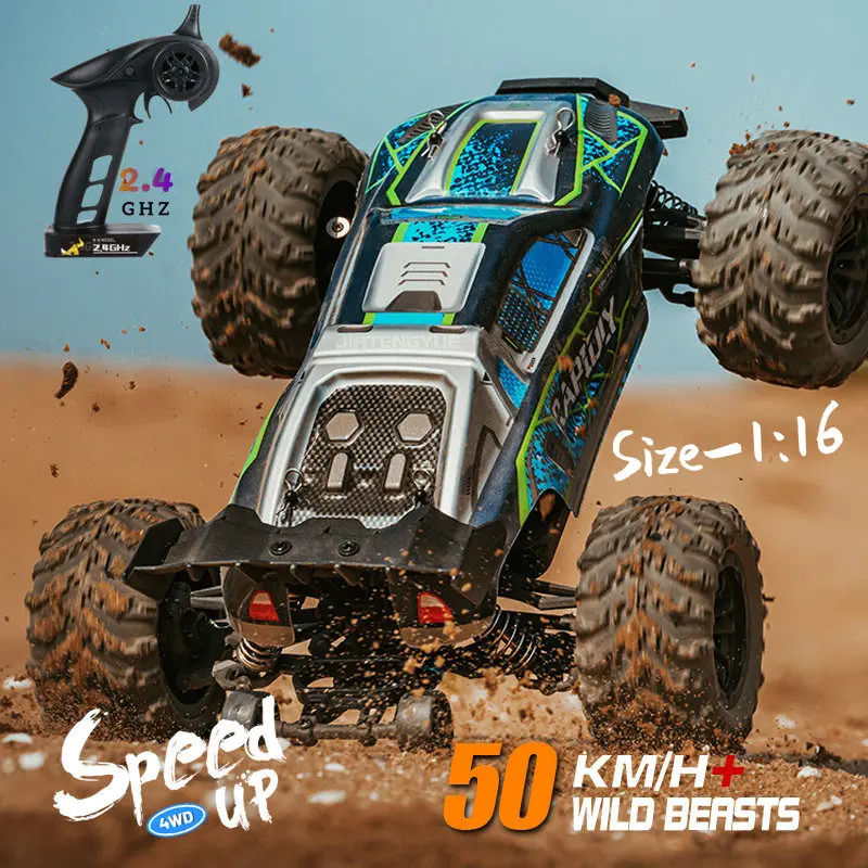 

RC Car 2.4G Brushless Motor Electric Off Road 4x4 Truck 1/16 4WD High Speed Remote Control Drift Racing 4CH Buggy For Kid Wltoys