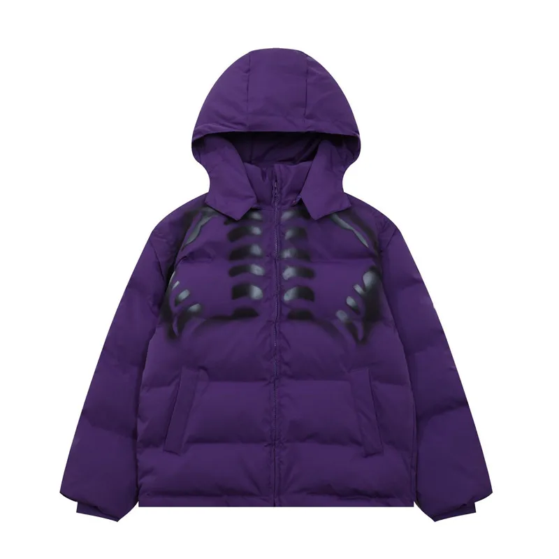 Fashion Hi Street Skeleton Parkas Streetwear Hip Hop Puffer Overcoat Cotton Padded Thick Warm Outerwear Sleeve Hood Removable
Fashion Hi Street Skeleton Parkas Streetwear Hip Hop Puffer Overcoat Cotton Padded Thick Warm Outerwear Sleeve Hood Removable