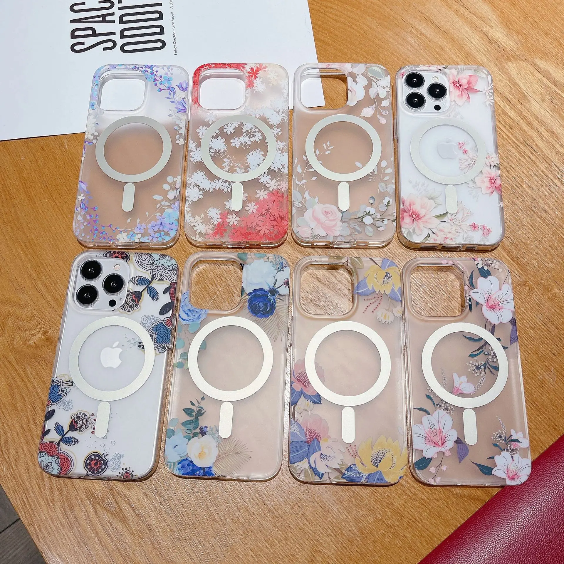 For iphone 14proamx 13 12 11 Series Clear Floral Magnetic Frosted anti-Drop case
For iphone 14proamx 13 12 11 Series Clear Floral Magnetic Frosted anti-Drop case