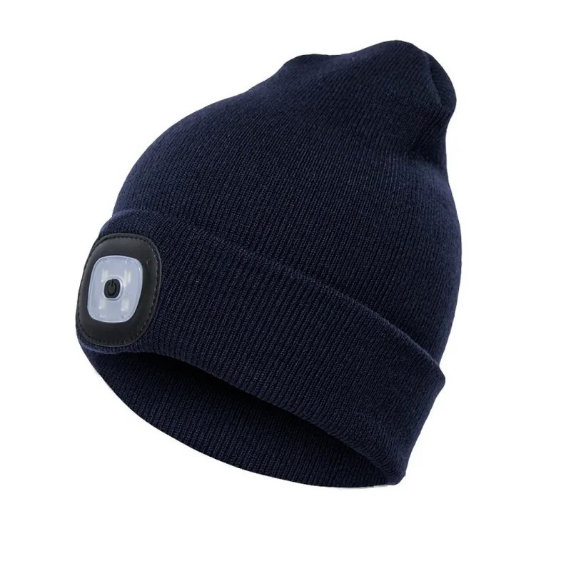 

Winter Knitted Beanie Hat with Light Earphone Bluetooth Led Light Luminous Outdoor Mountaineering Handfree Music Headphone Hat