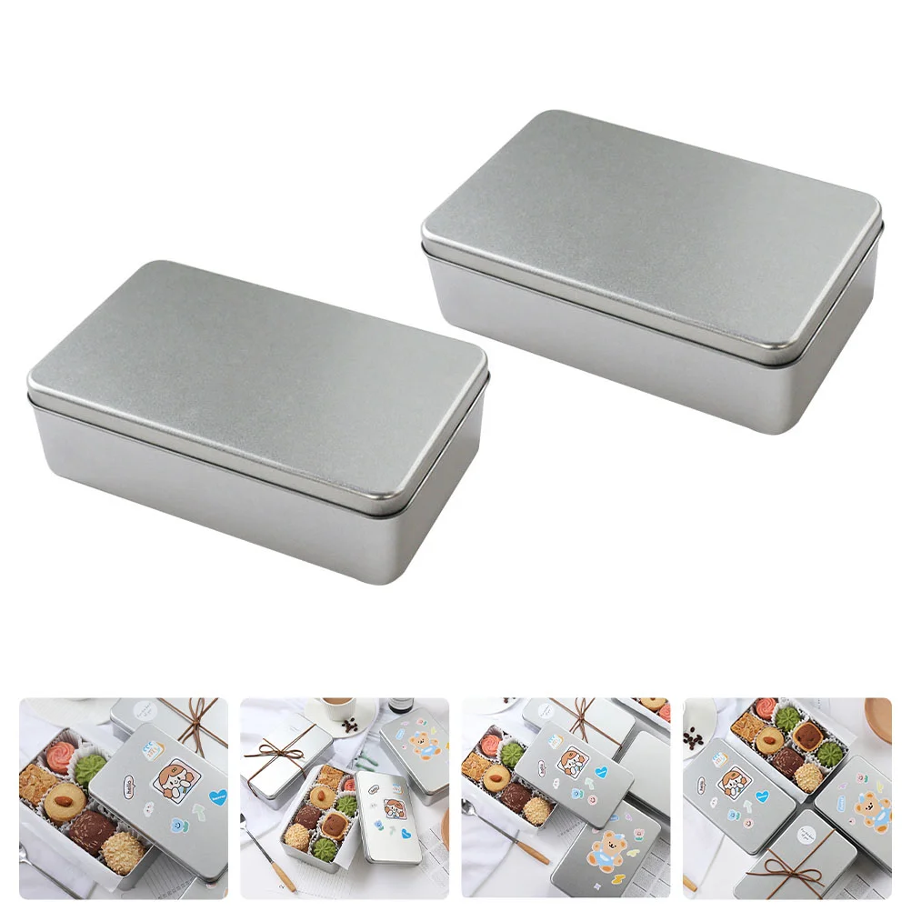 

Box Metal Tin Tins Tinplate Candy Boxes Gift Biscuit Empty Wedding Cookie Jewelry Cans Smell Proof Favor Tea Packing