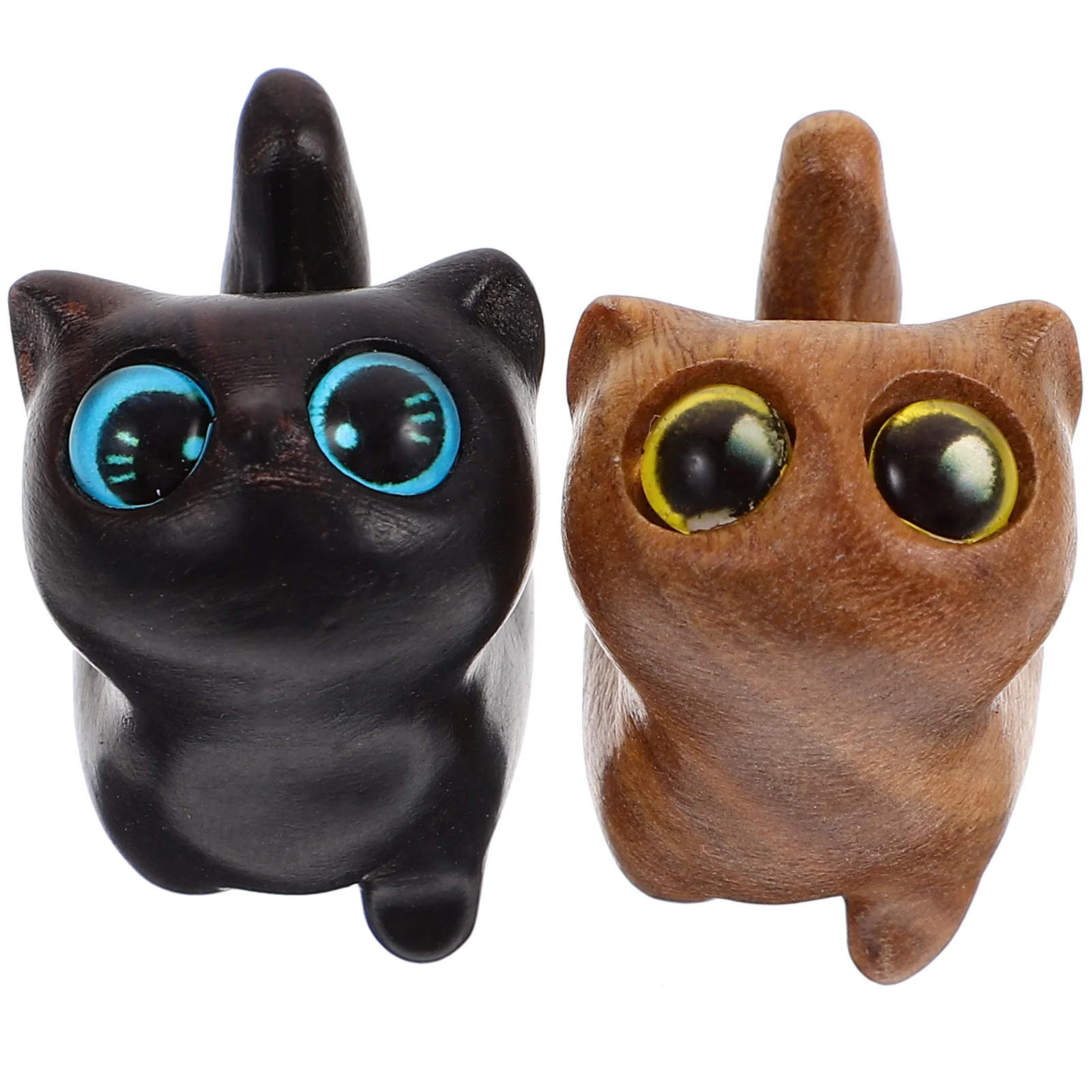 2 Pcs Miniature Adornment Cat Wooden Statue Ornaments Decor Figurine Cute Green Sandalwood Retro
2 Pcs Miniature Adornment Cat Wooden Statue Ornaments Decor Figurine Cute Green Sandalwood Retro