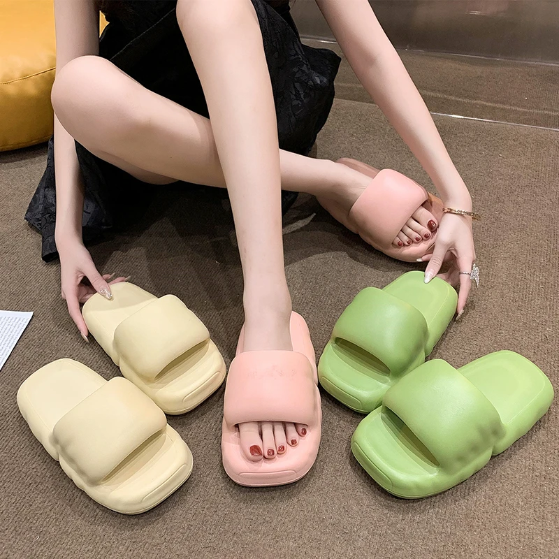 Шлепанцы женские классические, сланцы, Повседневная пляжная Летняя обувь на платформе, каблук средней высоты 
Шлепанцы женские классические, сланцы, Повседневная пляжная Летняя обувь на платформе, каблук средней высоты