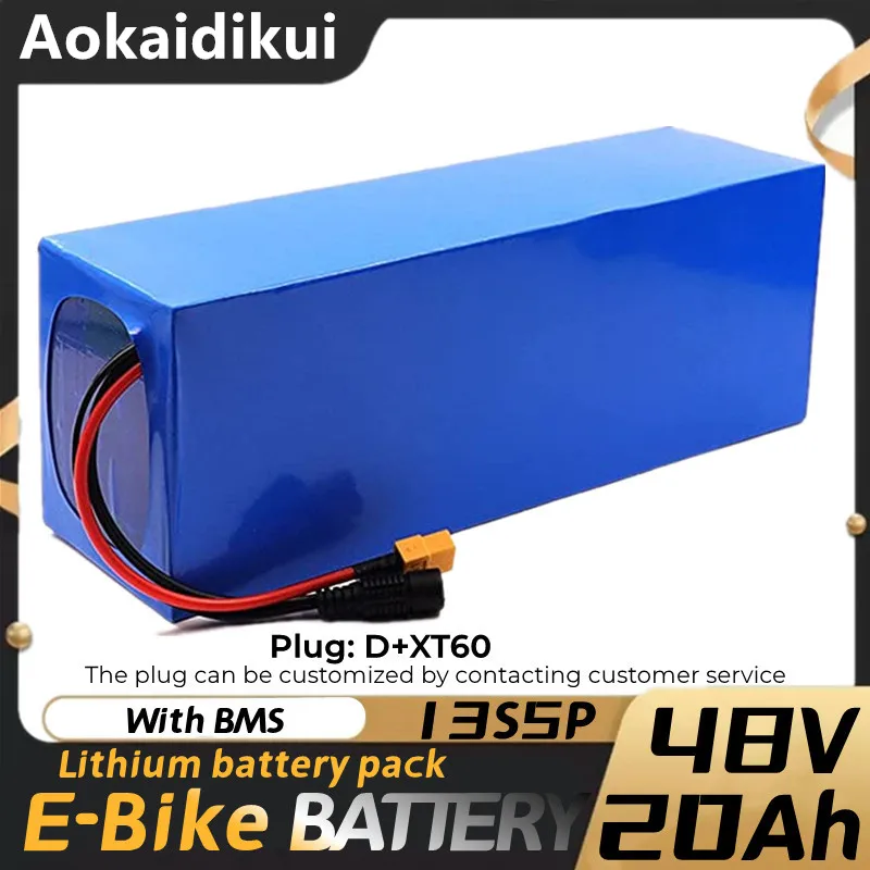 E-Bike Li-ION Battery 48V 13S5P 20Ah Battery Pack 1000W High Power 20.0Ah Lithium Battery for Electric Bicycle BMS+54.6V Charger 
E-Bike Li-ION Battery 48V 13S5P 20Ah Battery Pack 1000W High Power 20.0Ah Lithium Battery for Electric Bicycle BMS+54.6V Charger