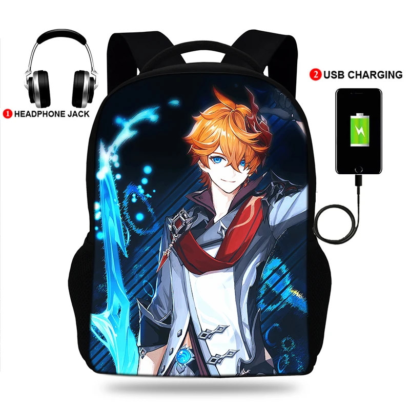 17inch Anime Tartaglia For Girls&Boys Backpack Oxford USB Charge Travel Backpack Middle School Students Teenager Schoolbag
17inch Anime Tartaglia For Girls&Boys Backpack Oxford USB Charge Travel Backpack Middle School Students Teenager Schoolbag