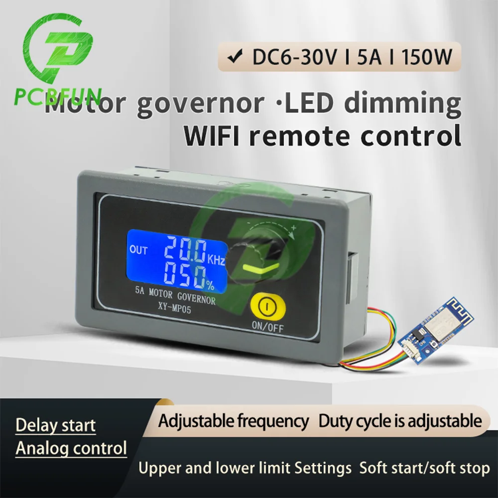 150W 5A DC Motor Governor PWM Motor Speed Controller Regulator Adjustable LED Lighting Dimming Controller MP05 DC 6-30V
150W 5A DC Motor Governor PWM Motor Speed Controller Regulator Adjustable LED Lighting Dimming Controller MP05 DC 6-30V