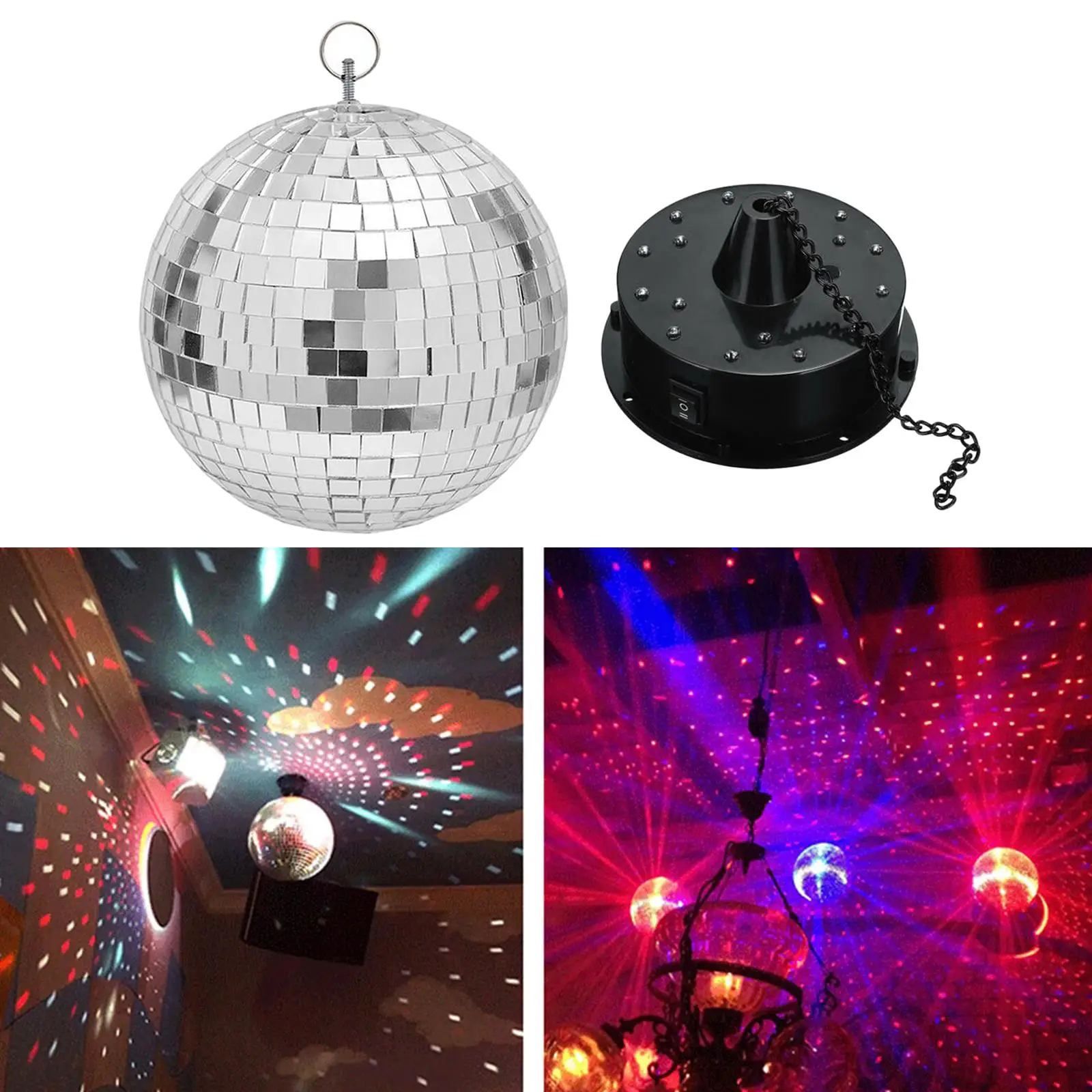 6-Inch 8-Inch Disco Light Mirror Ball Mirror Reflection Ball Hanging Ornament Rotating Mirror Ball Electric Motor for Xmas Stage
6-Inch 8-Inch Disco Light Mirror Ball Mirror Reflection Ball Hanging Ornament Rotating Mirror Ball Electric Motor for Xmas Stage