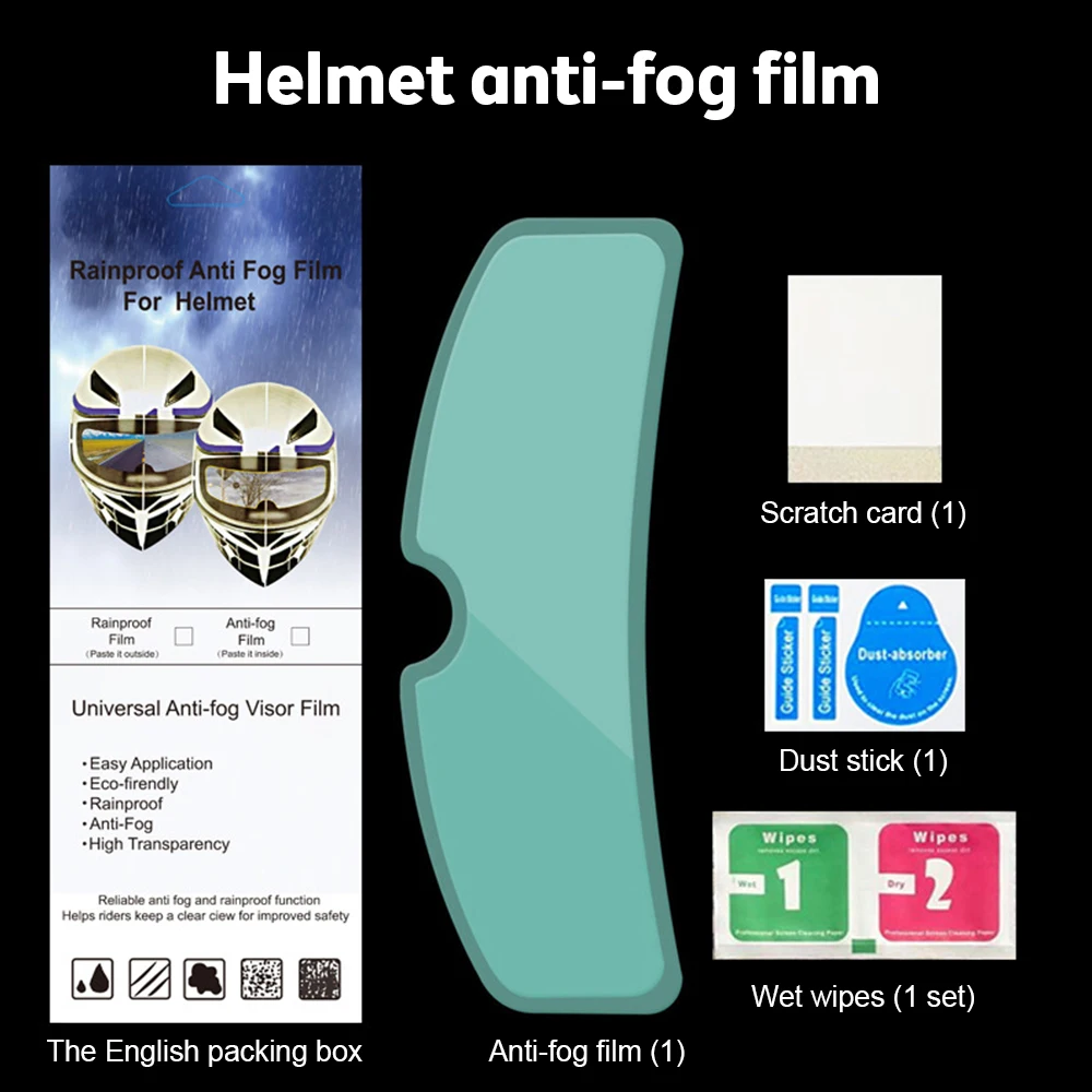 Universal Motorcycle Helmet Anti-fog Film and Rainproof Wind Protection Film Durable Nano Coating Sticker Film Helmet Accessorie
Universal Motorcycle Helmet Anti-fog Film and Rainproof Wind Protection Film Durable Nano Coating Sticker Film Helmet Accessorie