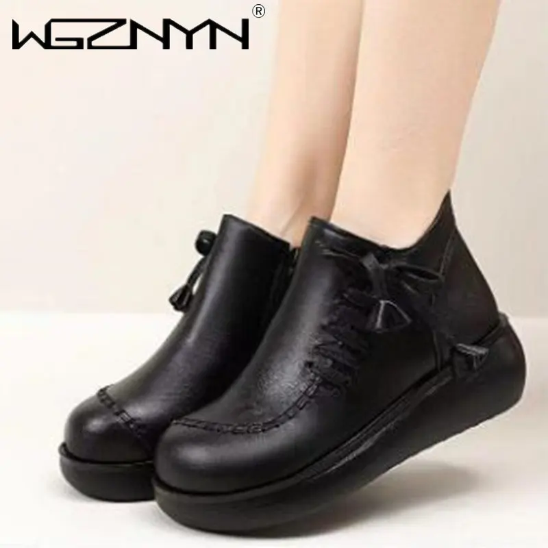 2023 New Fashion Genuine PU Leather Autumn Winter Boots Thick-soled Wedges Plus Velvet Warm Shoes Women's Boots Trendy Boots
2023 New Fashion Genuine PU Leather Autumn Winter Boots Thick-soled Wedges Plus Velvet Warm Shoes Women's Boots Trendy Boots