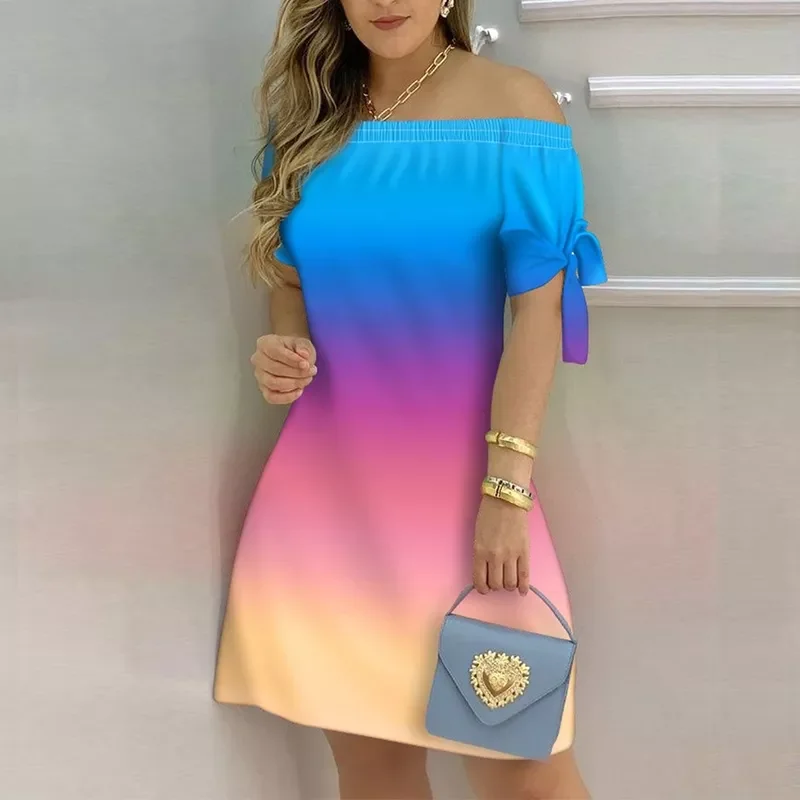 Summer Slash Neck Dress Women Sexy Off Shoulder Striped Plaid Floral Print Mini Dress Casual A Line Party Dresses Vestidos
Summer Slash Neck Dress Women Sexy Off Shoulder Striped Plaid Floral Print Mini Dress Casual A Line Party Dresses Vestidos