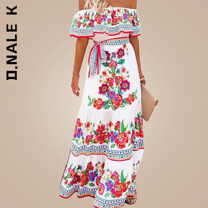 D.Nale K Dress Women Short Sleeve Spring Autumn Floral Off The Shoulder Maxi Dress Outfits Girl Loose Female Vestidos Clothing
D.Nale K Dress Women Short Sleeve Spring Autumn Floral Off The Shoulder Maxi Dress Outfits Girl Loose Female Vestidos Clothing