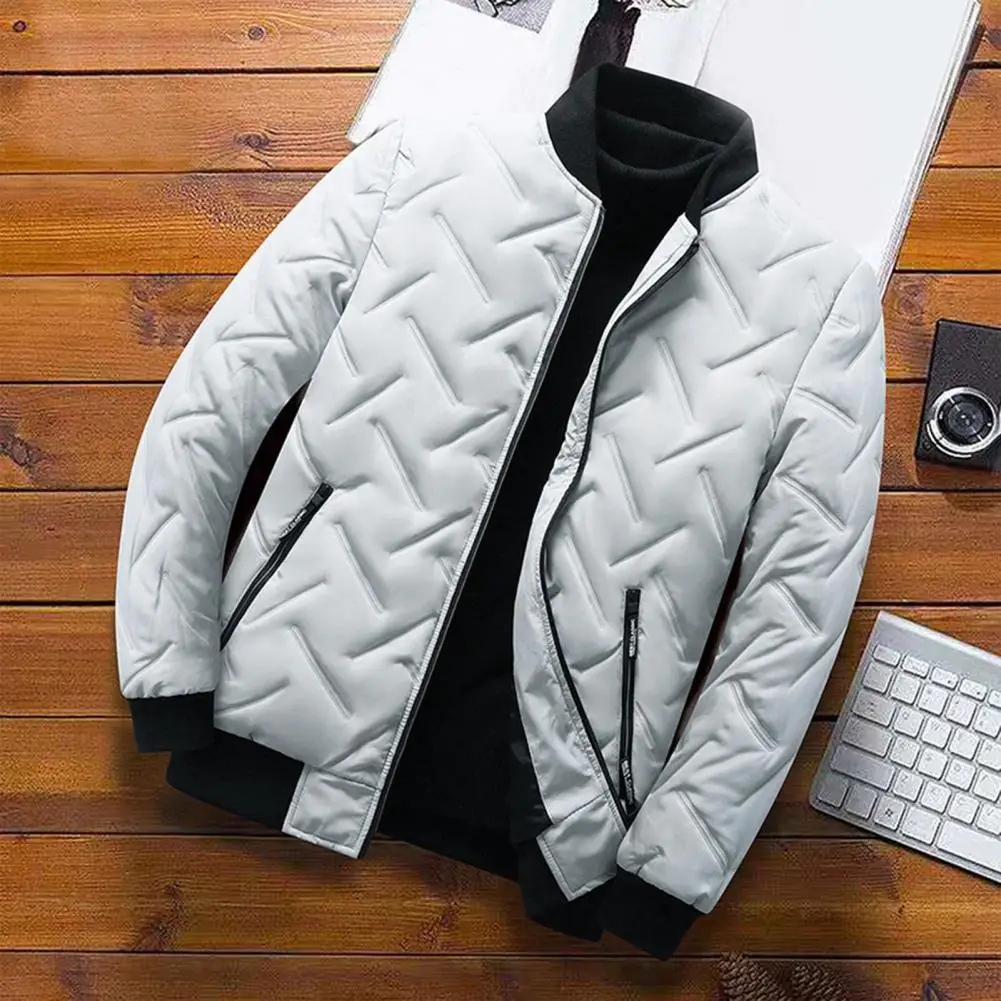 Stylish Men Bomber Jacket Washable Men Coat Ribbed Cuff Loose Fit Windproof Bomber Coat Coldproof
Stylish Men Bomber Jacket Washable Men Coat Ribbed Cuff Loose Fit Windproof Bomber Coat Coldproof