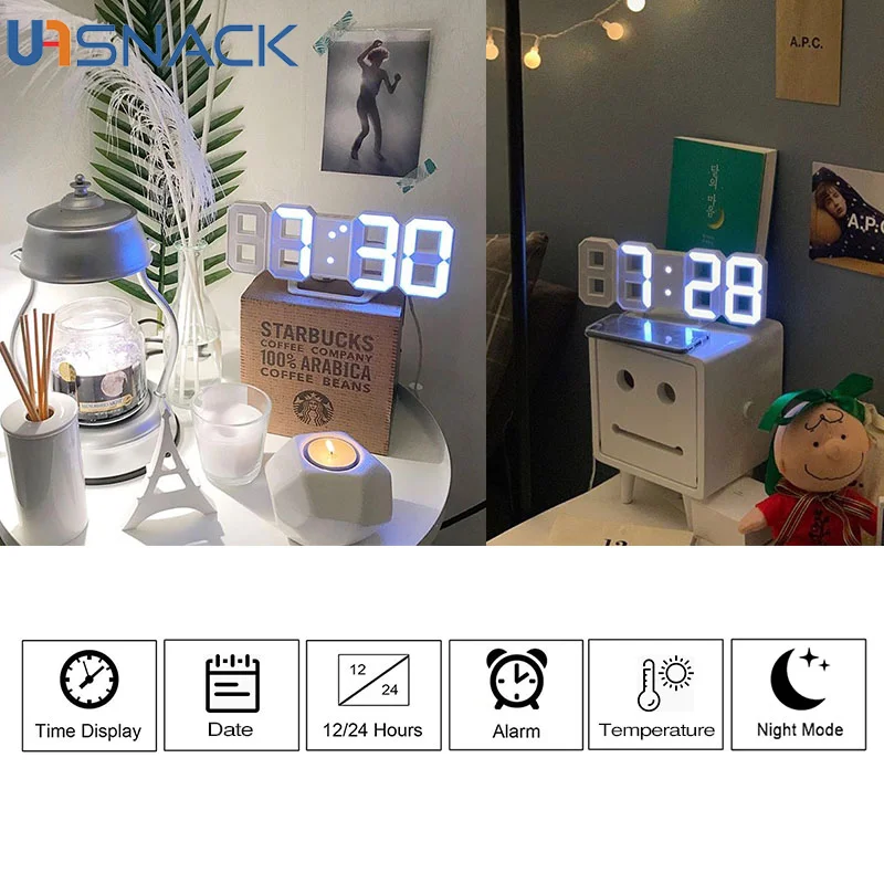 3D Large LED Digital Wall Clock Date Time Celsius Nightlight Display Desktop Clocks Led Electronic Alarm Clock From Living Room
3D Large LED Digital Wall Clock Date Time Celsius Nightlight Display Desktop Clocks Led Electronic Alarm Clock From Living Room