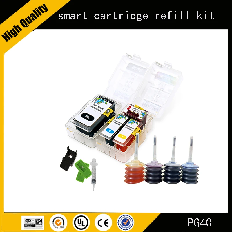 

Einkshop PG 40 CL 41 Smart Cartridge Refill Kit For Canon PG 40Xl CL41Xl Pixma MP140 MP150 MP160 MP180 MP190 MP210 MP220 MP450