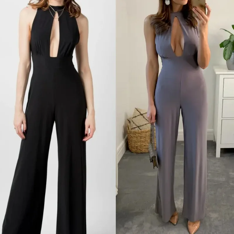 Summer Autumn Loose Corset Jumpsuit Overalls Elegant Sleeveless O Neck High Waist Hollow Out Wide Leg Pants Romper Onepieces
Summer Autumn Loose Corset Jumpsuit Overalls Elegant Sleeveless O Neck High Waist Hollow Out Wide Leg Pants Romper Onepieces