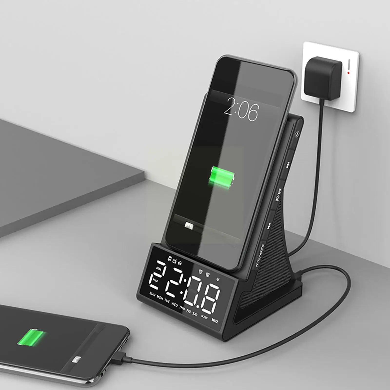 10w Led Display Digital Bluetooth Wireless Charging Usb Radio Rechargeable Clock Alarm F5b9
10w Led Display Digital Bluetooth Wireless Charging Usb Radio Rechargeable Clock Alarm F5b9