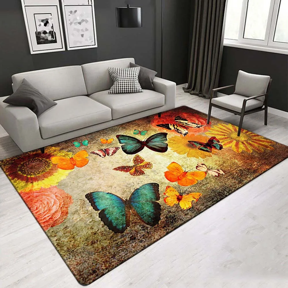 Carpet Flower And Bird Butterfly Printing Living Room Bedroom Bedside Full Carpet Home Decoration Sofa Carpet 
Carpet Flower And Bird Butterfly Printing Living Room Bedroom Bedside Full Carpet Home Decoration Sofa Carpet