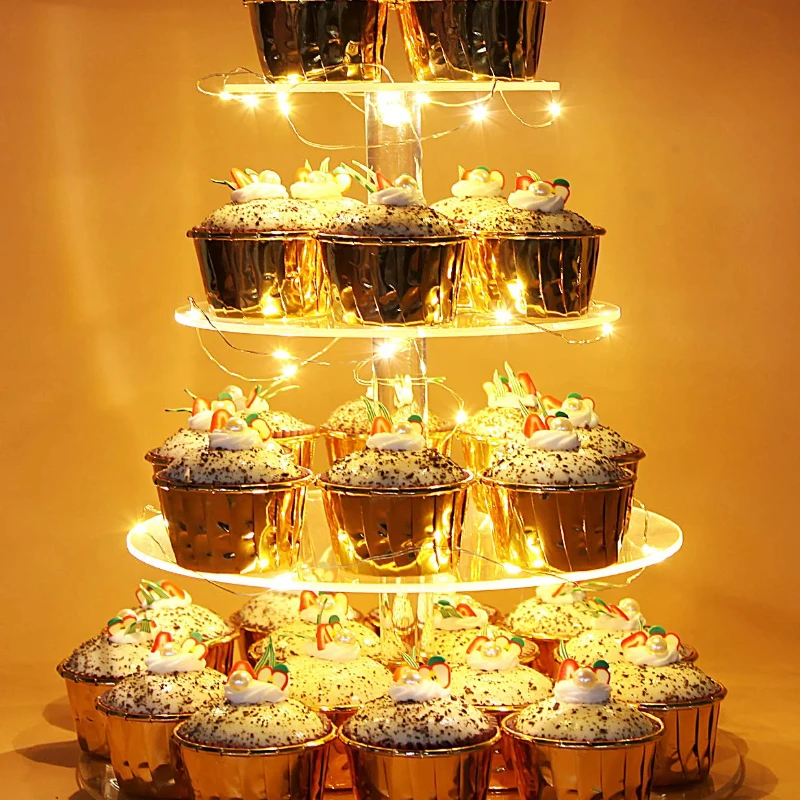 Pastry Stand 4 Tier Acrylic Cupcake Display Stand With Led String Lights Dessert Tree
Pastry Stand 4 Tier Acrylic Cupcake Display Stand With Led String Lights Dessert Tree