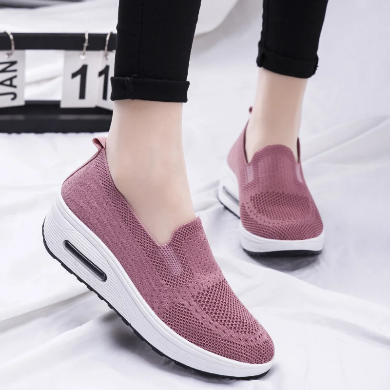 Кроссовки женские сетчатые однотонные, повседневная Нескользящая дышащая обувь на толстой нескользящей подошве, с круглым носком, на плоск... 
Кроссовки женские сетчатые однотонные, повседневная Нескользящая дышащая обувь на толстой нескользящей подошве, с круглым носком, на плоск...