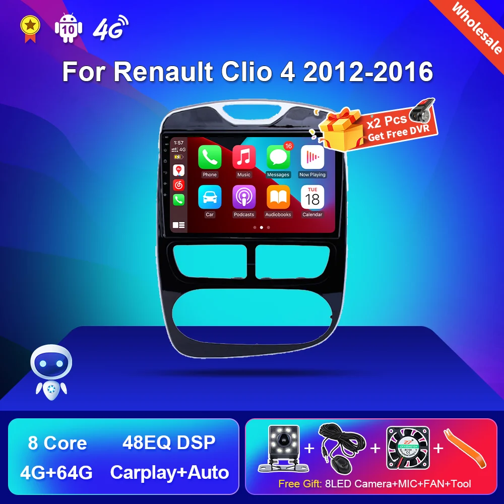 Car Radio Receiver Stereo for Renault Clio 4 2012-2016 Multimedia DVD Player DSP GPS Navigation Audio for Car 10 Inch Navi 2 Din
Car Radio Receiver Stereo for Renault Clio 4 2012-2016 Multimedia DVD Player DSP GPS Navigation Audio for Car 10 Inch Navi 2 Din