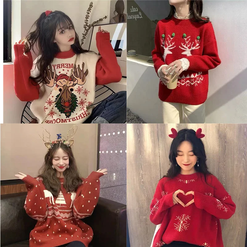 Women Winter Pullover Top Christmas Print Christmas Tree Fashion Long Sleeve Knit Elk Women Sweater Pullover
Women Winter Pullover Top Christmas Print Christmas Tree Fashion Long Sleeve Knit Elk Women Sweater Pullover