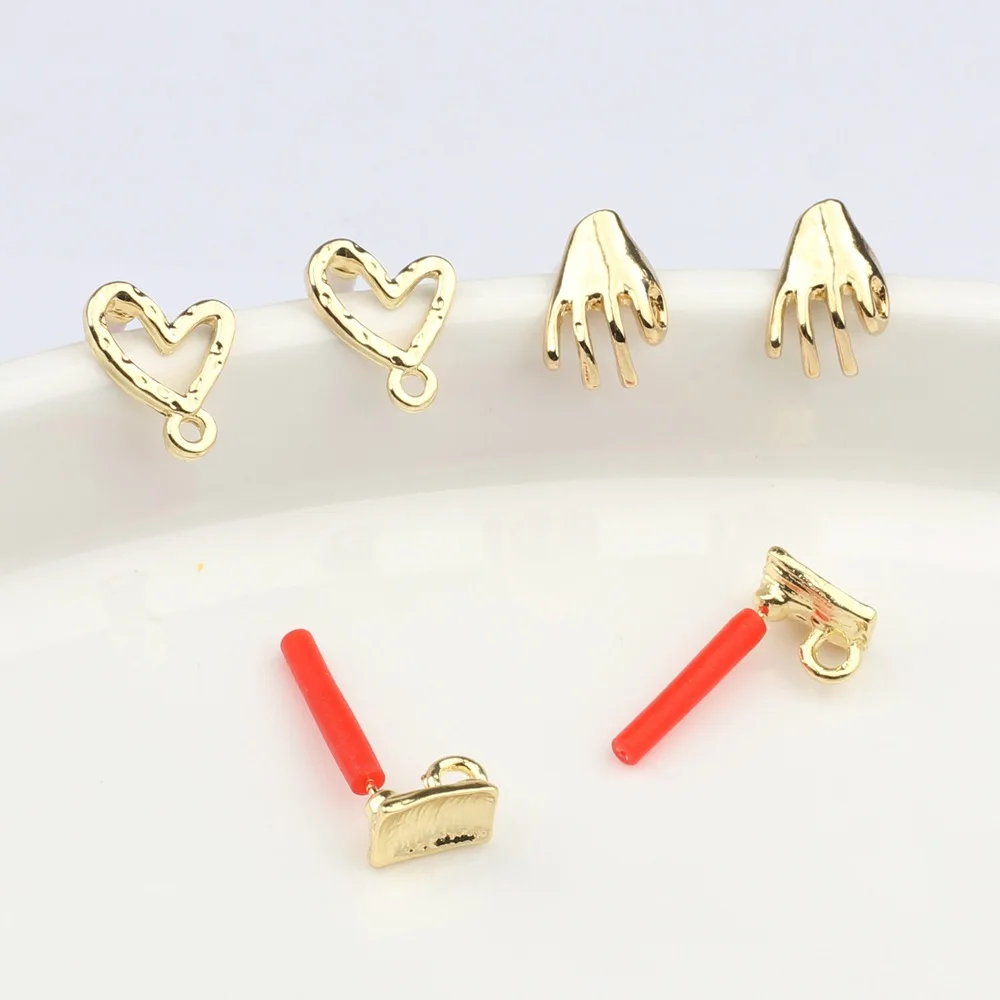 10 PCS Fashion Stainless Steel Rectangle Hand Heart Stud Earrings Settings DIY Accessories For Jewelry Making
10 PCS Fashion Stainless Steel Rectangle Hand Heart Stud Earrings Settings DIY Accessories For Jewelry Making