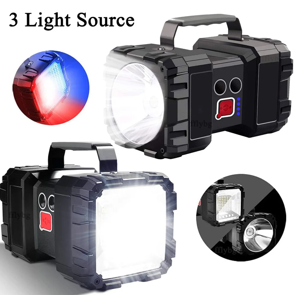 New High Power XHP100 Flashlight LED Rechargeable 2 Head Searchlight Handheld Spotlight Floodling Light Camping Equipment Torch 
New High Power XHP100 Flashlight LED Rechargeable 2 Head Searchlight Handheld Spotlight Floodling Light Camping Equipment Torch