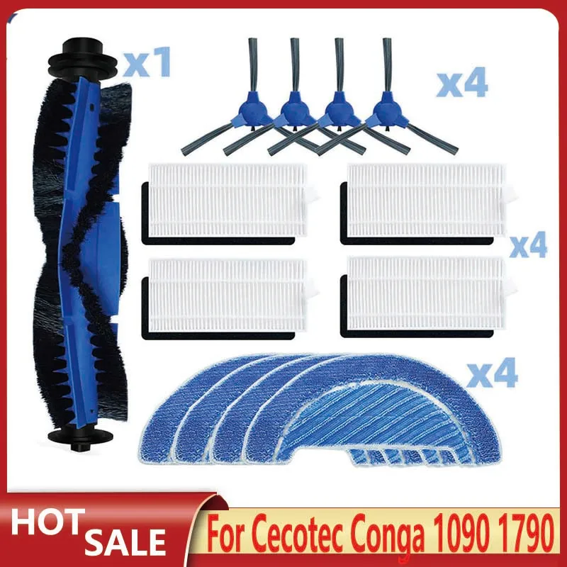 Main Side Brush Hepa Filter Mop For Cecotec Conga 1090 1790 Ultra Titanium 1990 Connected Robot Vacuum Parts
Main Side Brush Hepa Filter Mop For Cecotec Conga 1090 1790 Ultra Titanium 1990 Connected Robot Vacuum Parts