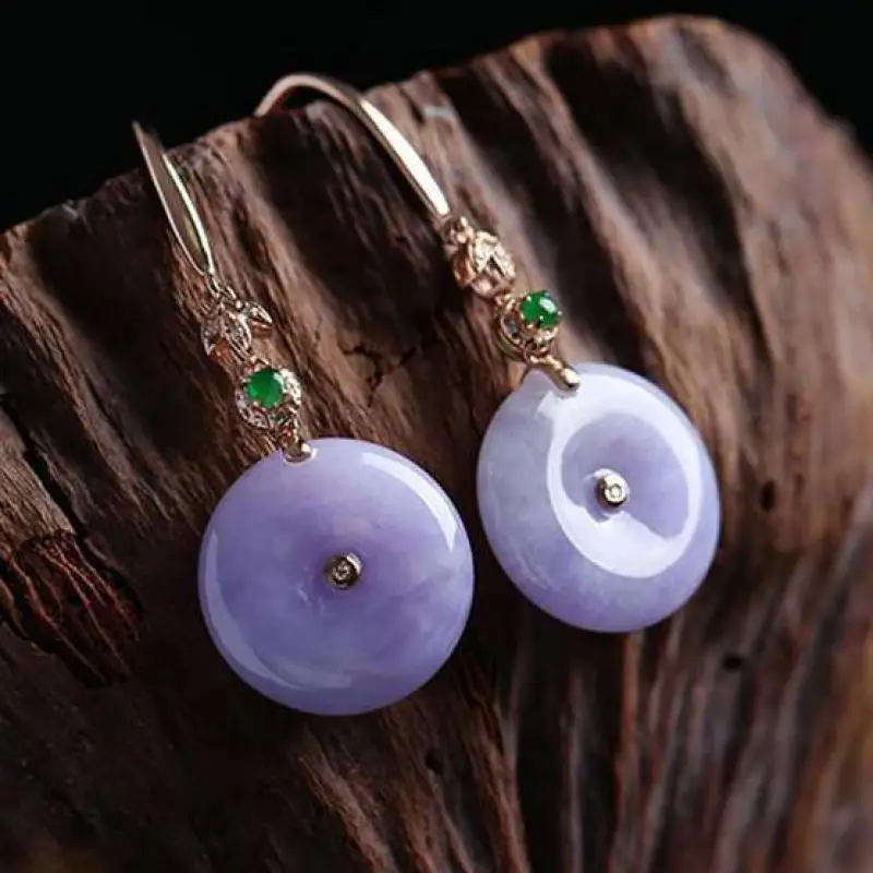 Purple Jade Donut Dangle Earrings Women Fine Jewelry Accessories Violets Jadeite Myanmar Jades Safety Button Drop Earring Femme
Purple Jade Donut Dangle Earrings Women Fine Jewelry Accessories Violets Jadeite Myanmar Jades Safety Button Drop Earring Femme