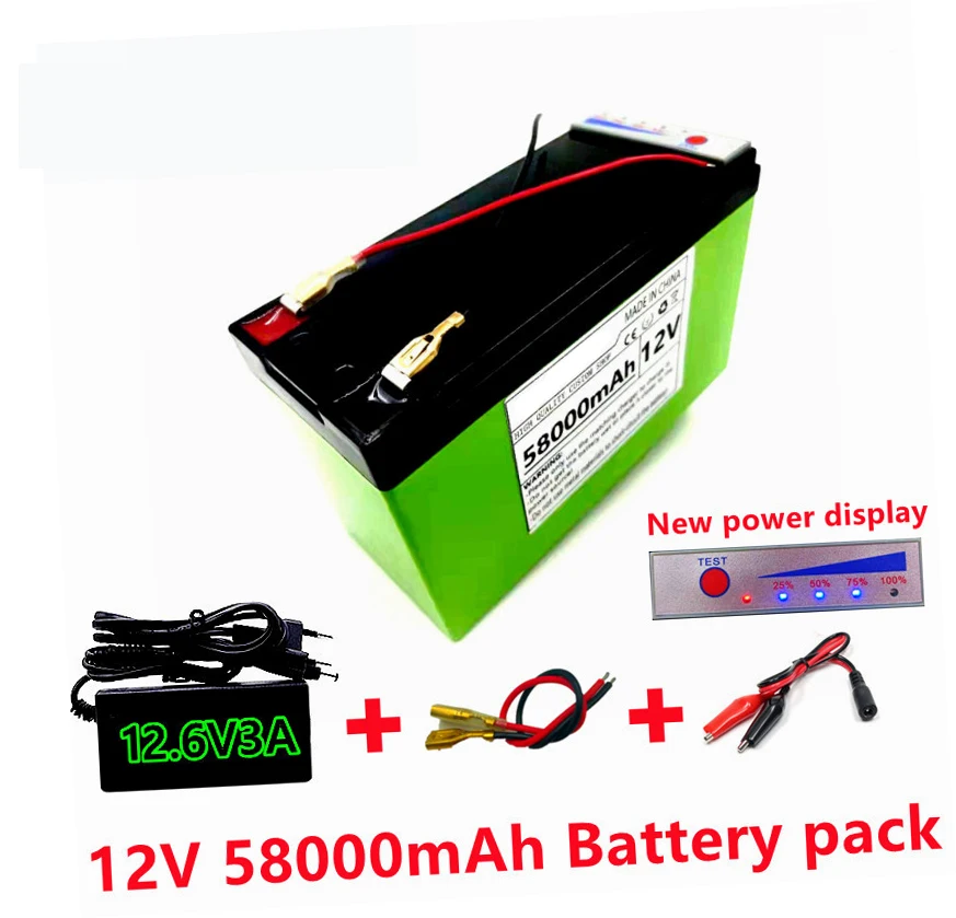 New Power Display 12v 58ah LiFePO4 Lithium Battery Pack Is Suitable for Solar Energy and Electric Vehicle Battery+12v 3a Charger
New Power Display 12v 58ah LiFePO4 Lithium Battery Pack Is Suitable for Solar Energy and Electric Vehicle Battery+12v 3a Charger