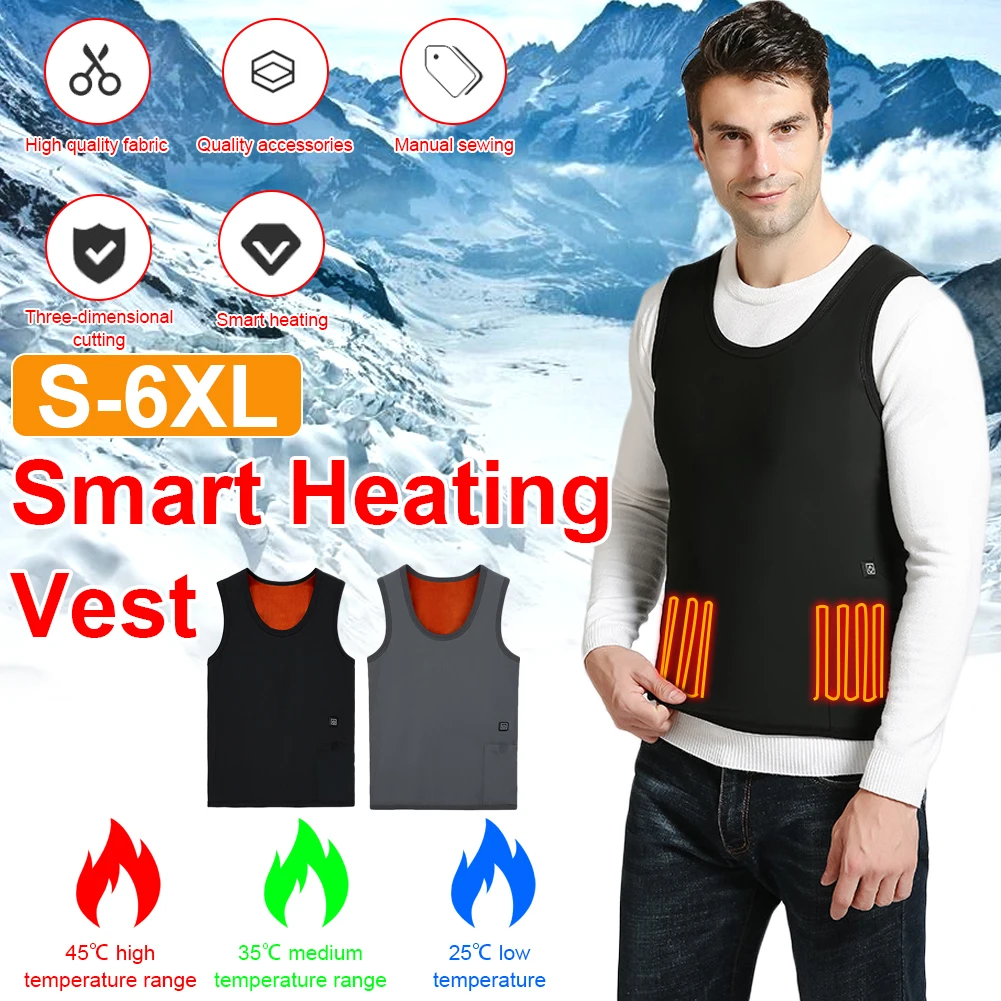 Winter USB Electric Heating Vest Men Women Smart Heating Inner Fleece Soft Heating Vest Thermal Underwear 3 Levels Adjustment
Winter USB Electric Heating Vest Men Women Smart Heating Inner Fleece Soft Heating Vest Thermal Underwear 3 Levels Adjustment