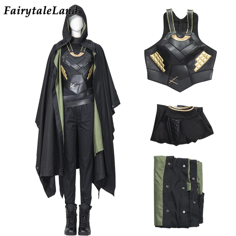 Halloween Party Costume Variant Lady Loki Sylvie Cosplay Outfit Adult Women Costume With Chest Armor Black Cape Customizable
Halloween Party Costume Variant Lady Loki Sylvie Cosplay Outfit Adult Women Costume With Chest Armor Black Cape Customizable
