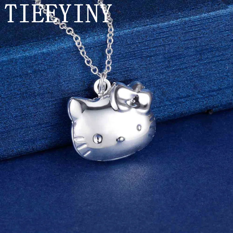 TIEEYINY 925 Silver Hot Fine Kitty Cat Style Pendant Necklace For Women Fashion Luxury Party Wedding Jewelry Christmas Gifts
TIEEYINY 925 Silver Hot Fine Kitty Cat Style Pendant Necklace For Women Fashion Luxury Party Wedding Jewelry Christmas Gifts