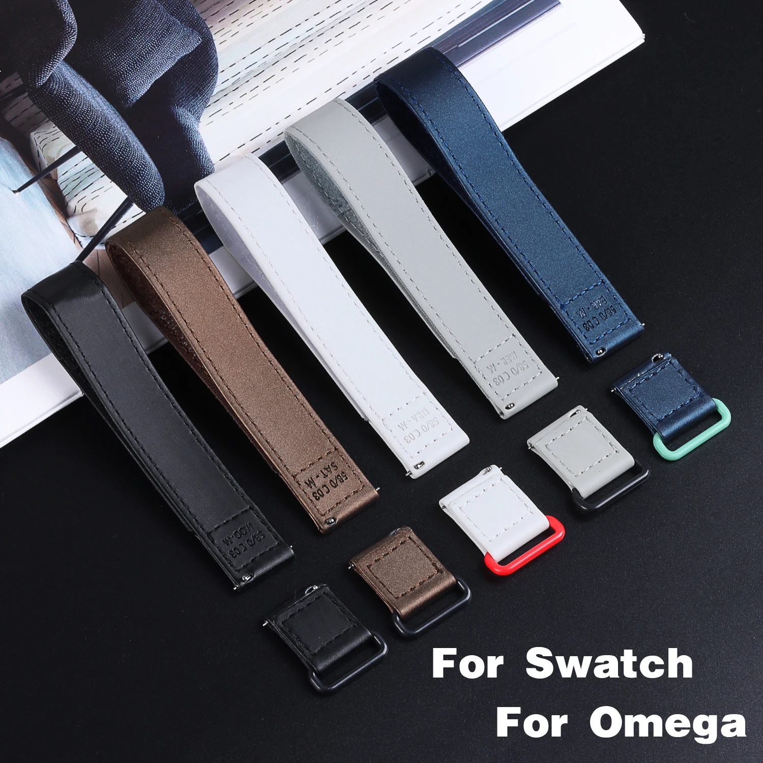 20mm Canvas Moon Strap for Swatch for Omega Seamaster 300 Quick Release Hook and Loop Fastener Nylon Watch Band Belt Accessories
20mm Canvas Moon Strap for Swatch for Omega Seamaster 300 Quick Release Hook and Loop Fastener Nylon Watch Band Belt Accessories