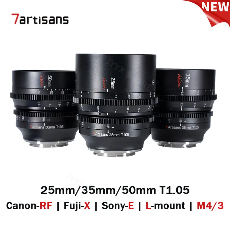 Объектив для Sony NEX E Canon R RF Fuji X M4/3 L mount X Cameras RED Z CAM BMPCC 4K, 25 мм, 35 мм, 50 мм, T1.05
Объектив для Sony NEX E Canon R RF Fuji X M4/3 L mount X Cameras RED Z CAM BMPCC 4K, 25 мм, 35 мм, 50 мм, T1.05
