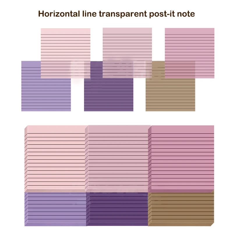 30/50 Sheets Gradient Transparent Sticky Notes Waterproof Horizontal Line Index Sticker Students Notepad Creative Stationery
30/50 Sheets Gradient Transparent Sticky Notes Waterproof Horizontal Line Index Sticker Students Notepad Creative Stationery