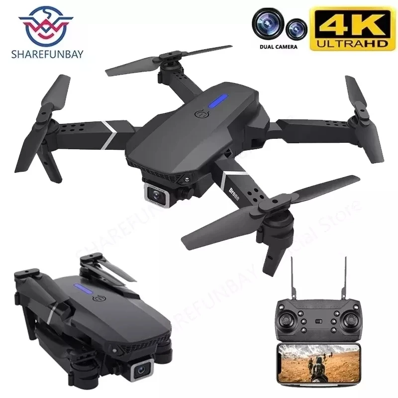 

2022 NEW E525 Drone 4k HD Wide-Angle Dual Camera 1080P WIFI Visual Positioning Height Keep Rc Drones Follow Me Rc Quadcopter Toy