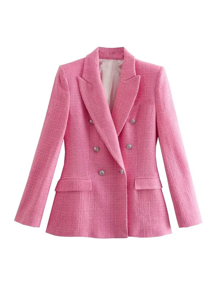 Spring/Fall 2022 Women's Chic And Elegant Textured Lapel Double Breasted Flip Pocket Trim Long Sleeve Blazer Vintage CasualSweet
Spring/Fall 2022 Women's Chic And Elegant Textured Lapel Double Breasted Flip Pocket Trim Long Sleeve Blazer Vintage CasualSweet